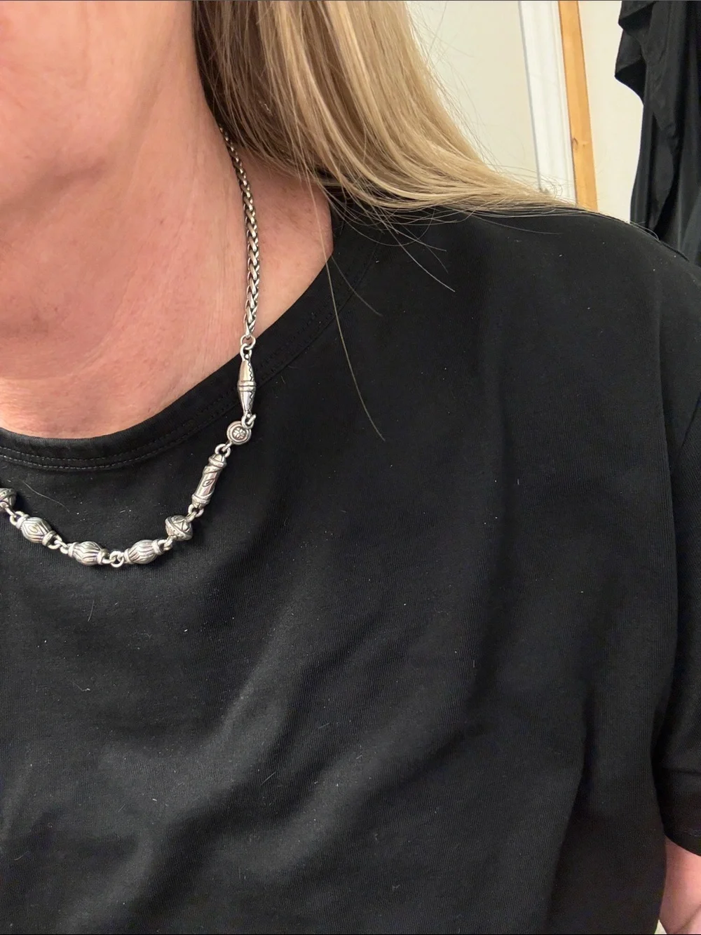 Brighton Decorative Antique Silver-Tone Beaded Necklace